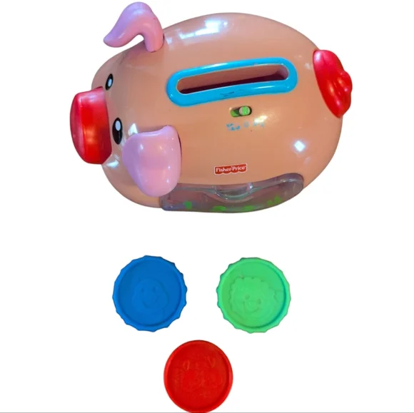 FISHER PRICE Baby Toddler Piggy Bank With 3 Coins - Picture 3 of 4